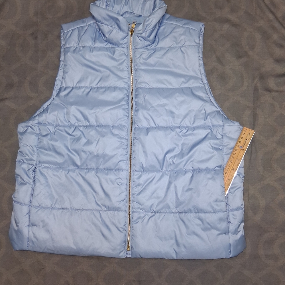 J. Crew Mountain Puffer Vest Sz XL Sky Blue Apparel - Picture 3 of 14